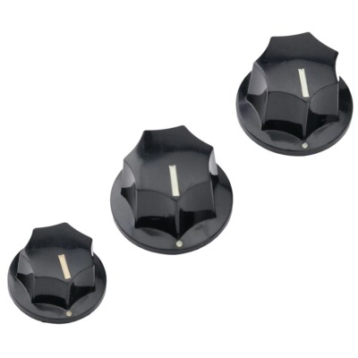 Jazz Bassgitarre Steuerknöpfe schwarz Push Fit Set oder Singles - Gitarre Anatomie