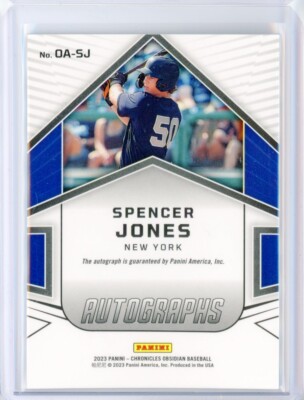 2023 Panini Chronicles Obsidian SPENCER JONES AUTO RC Autograph