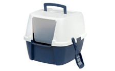 Hooded Cat Litter Jumbo Box Scoop Flap Entry No Odor Kitty Enclosed Cats Privacy