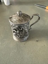 R Wallace & Sons Sterling Mustard Pot. 