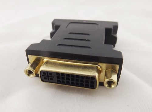 DVI 24+5 Female To Female F/F Adapter Converter Gold Plated DVI Connector Black - Picture 1 of 2