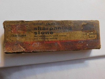 Vintage CRAFTSMAN Sears Combination Sharpening Stone 64402/Fine & Coarse Surface