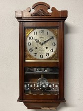 ANTICO OROLOGIO A PENDOLO MILVOX A CORDA CON DATARIO CASSA IN LEG DA REVISIONARE