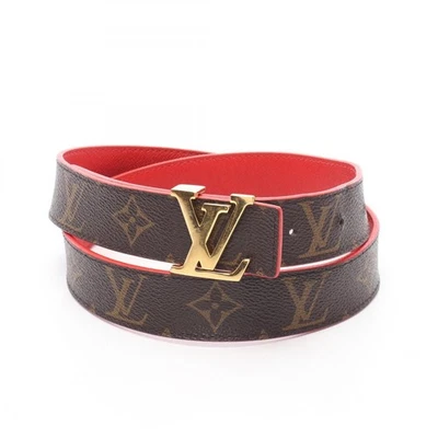 LOUIS VUITTON Ceinture Wendegürtel M9498 Monogram Canvas Leder Rot Gebraucht LV - Bild 1 von 4