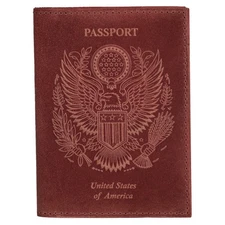 Leather Passport Holder Travel Wallet with Card Slots, Vintage Passport Case