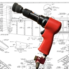 Sioux Pneumatic 3-inch 4X Rivet Gun for 3/16 Rivets Model 270A Aircraft Tool