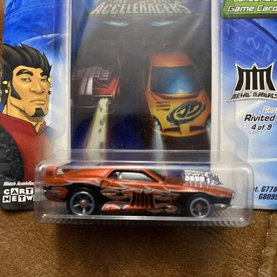 Hot Wheels AcceleRacers Metal Maniacs Rivited 4 of 9 Orange 2004