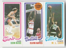 1980-81 Topps #35 / 190 / 242 Buse / Elvin Hayes / M.L. Carr BASKETBALL Bullets