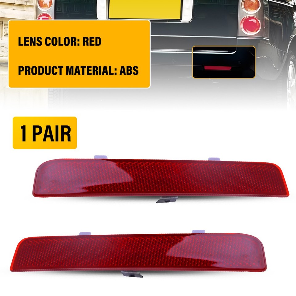 2X Rear Bumper Reflector Cover Red Fits Land Rover Range Rover L322 ...