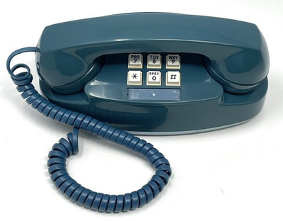 #ad #ad Vintage Western Electric ATamp;T Telephone Blue Princess Push Button $75.99