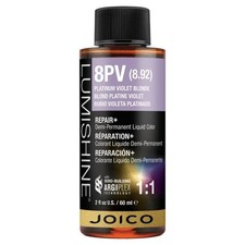 Joico LumiShine Demi-Permanent Liquid Hair Color 2 fl.oz-8PV Platinum Violet Blo