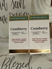 Nature  s Bounty Cranberry With Vitamin C; 60 Softgels 2 Pack Exp 10/26