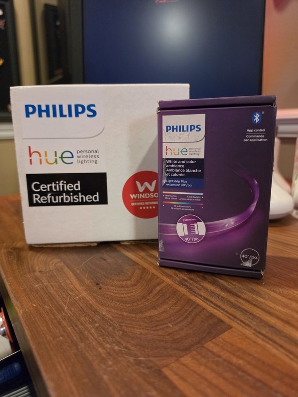 Philips Hue White and Color Smart Lightstrip Plus Base Kit plus 40" extension