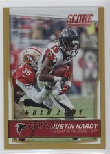 2016 Score Jumbo Gold Zone 5/99 Justin Hardy #17 a3q