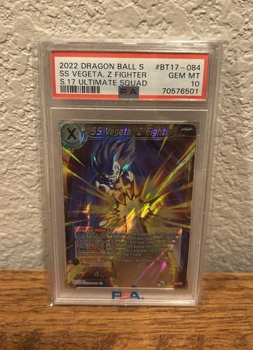 PSA 10 SS Vegeta Z Fighter BT17-084 Dragon Ball Ultimate Squad BANDAI POP 23