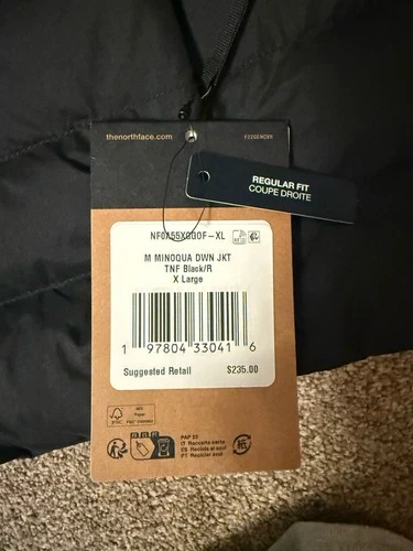 The North Face Minoqua 550 Down Full-Zip Puffer Jacket Black Men's XL Regular image 2