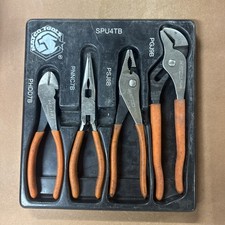 Matco Tools Spu4tb 4pc Pliers Set Orange Handles W Original Tray Usa Made Used