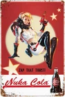 Nuka Cola,Bar Poster Vintage Tin Metal Signs Home Décor 8x12 Man Cave Accessorie