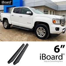 APS Running Board Black 6" Fit Chevy Colorado GMC Canyon Crew Cab 15-26