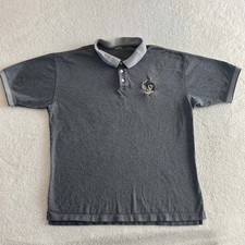 Vintage 90s Looney Tunes Taz Tasmanian Devil Golf Embroidered Polo Shirt Gray L