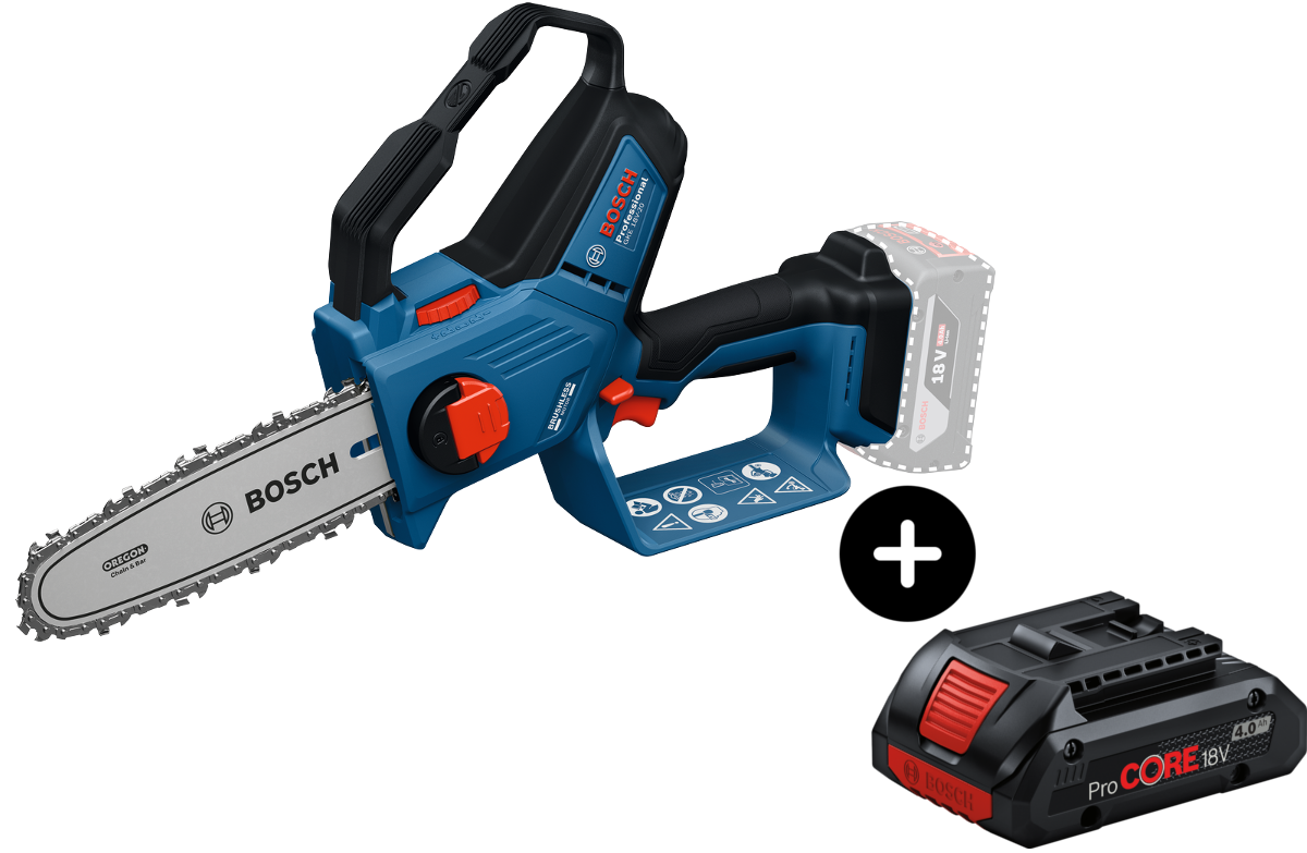 Bosch Professional Blau Akku-Kettensäge "Mini "Gke 18V-20"" Ohne Akku Ohne Ladegerät von Baur - Image 5