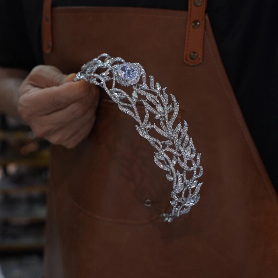 Elegante acessório de cabelo Phoenix casamento tiaras coroa cabeceiras noiva - Imagem 3 de 4
