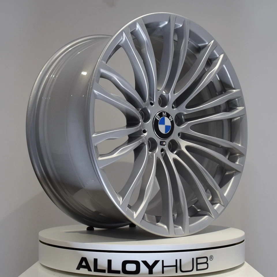 ORIGINAL BMW 5ER M5 F10 345M SPORT 19" ZOLL SILBER ALUFELGE HINTEN X1 - Bild 2 von 3