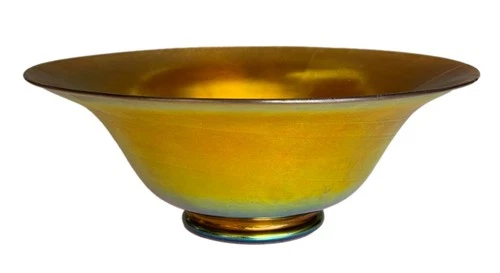 Signed Steuben Aurene Glass Bowl