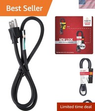 Professional Grade 3-Wire Power Cord - 3 ft, 125V, 1625W for Tools  Appliances