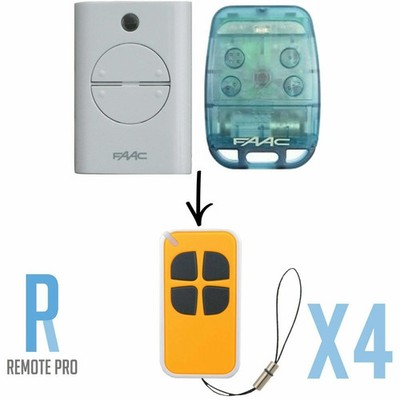 4 x FAAC Compatible Garage/Gate Remote XT2/XT4/433LC/TE4433H/787452