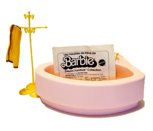 Barbie Bathtub 1982 Vintage Dream Furniture Luxury Bath Set 1049 Complete No Box