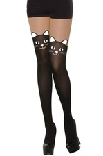 Printed Black Cat Stockings Accessory