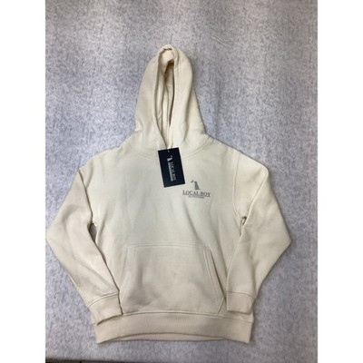 Local Boy Outfitters Kids Hoodie Cream Black Lab Decoy Graphic Y-S L0200030.