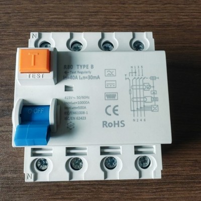 FI Fehlerstromschutzschalter RCD Typ B 40A 30mA Wallbox E-Auto Allstromsensitiv