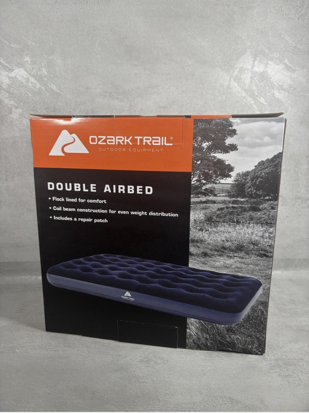 OZARK TRAIL INFLATABLE-FLOCKED-AIR BED-CAMPING-MATTRESS-AIRBED By T&Z (DOUBLE)