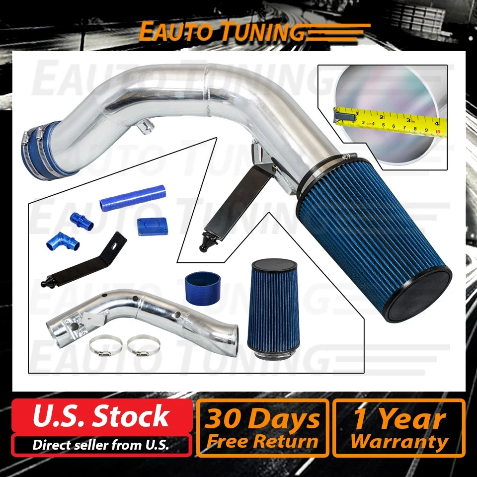 AZUL 03-07 F250-F550 Excursion SuperDuty 6.0L Diesel Kit de admisión de aire frío + filtro Foto 2 de 4