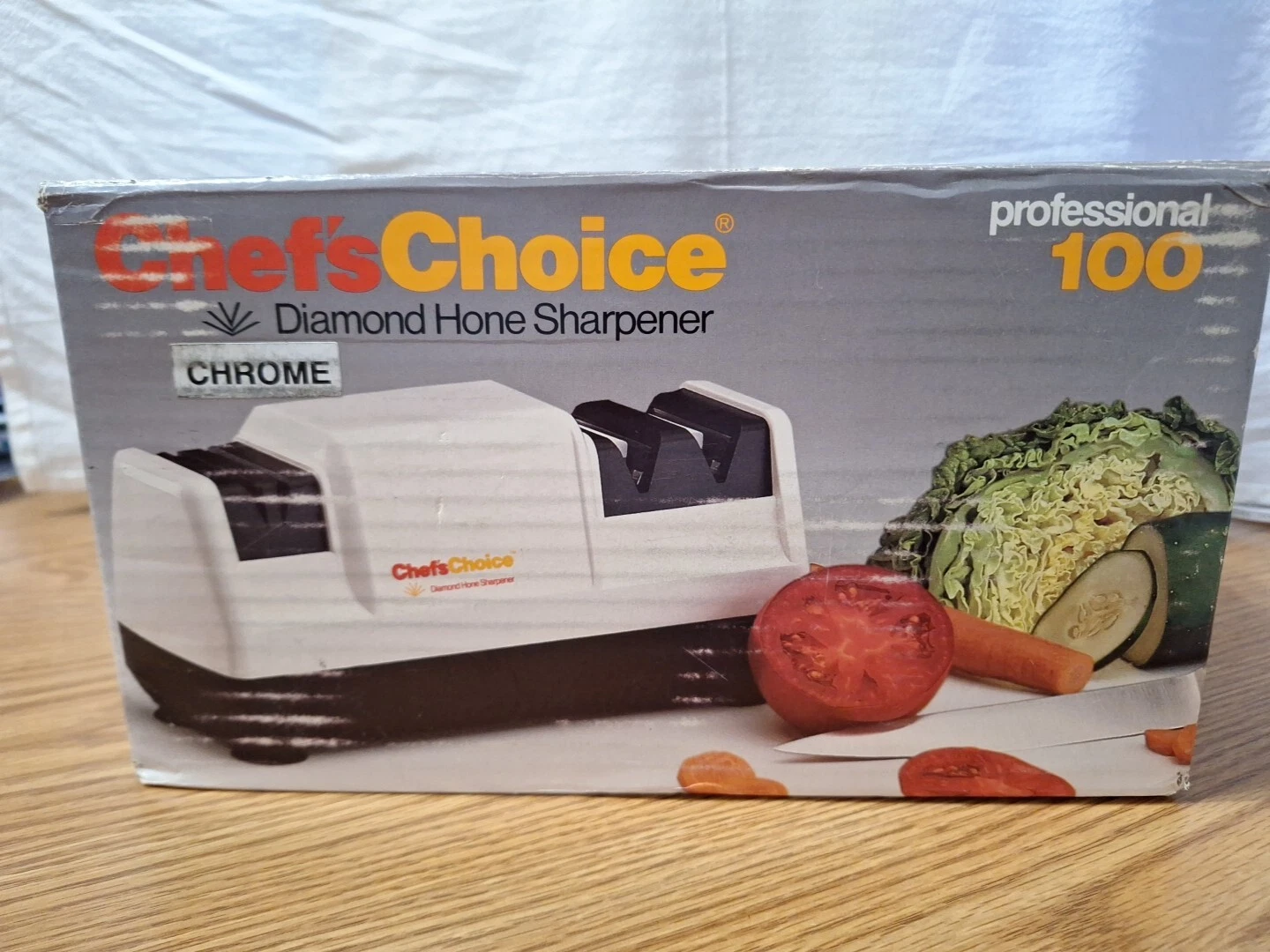 Chef's Choice Diamond Hone Knife Sharpener Professional 100 Chrome Tested & Work
