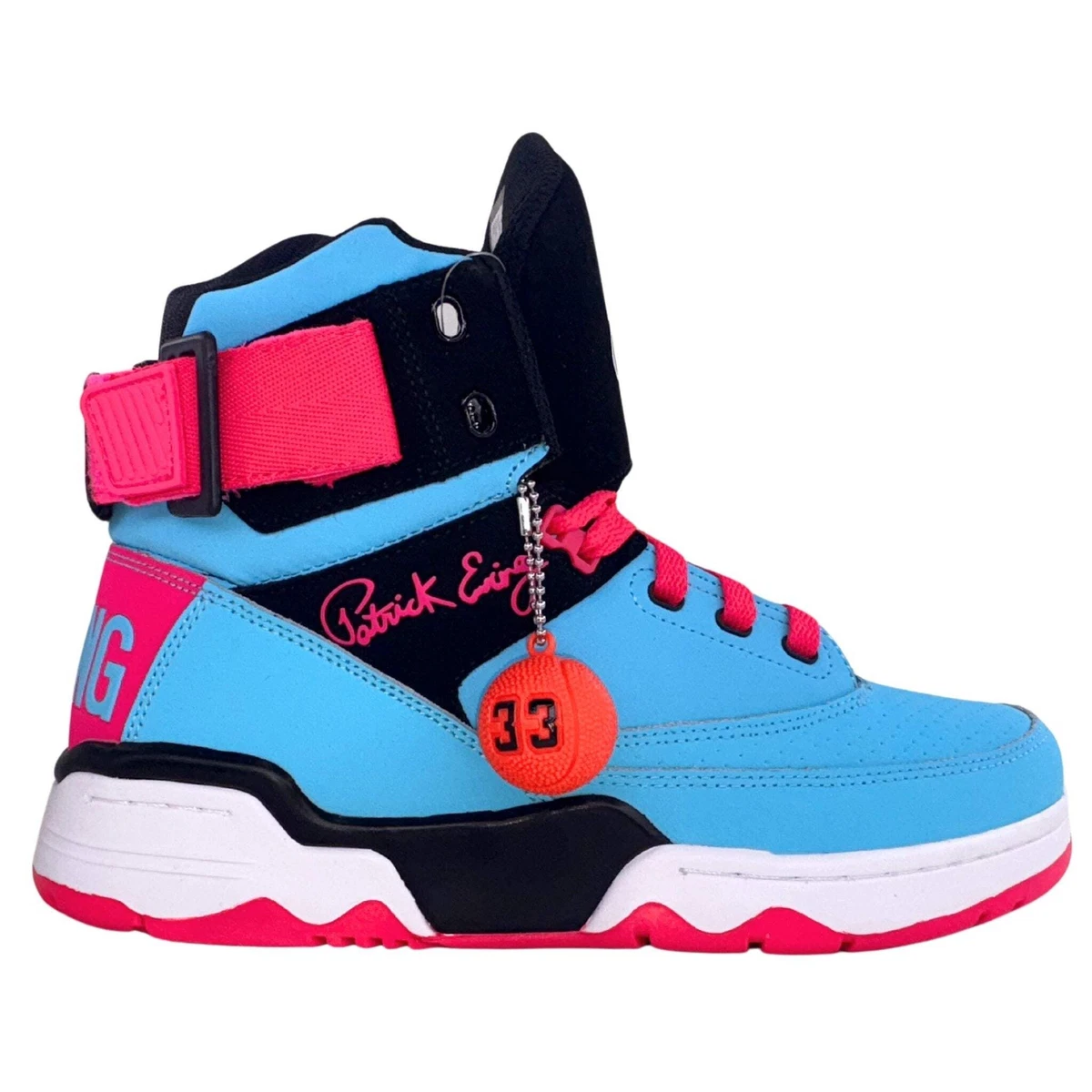 Baskets Ewing Athletics 33 HI Montreal Pour Homme - Suède Bleu - Taille Moyenne (M) - Neuf Avec Emballage