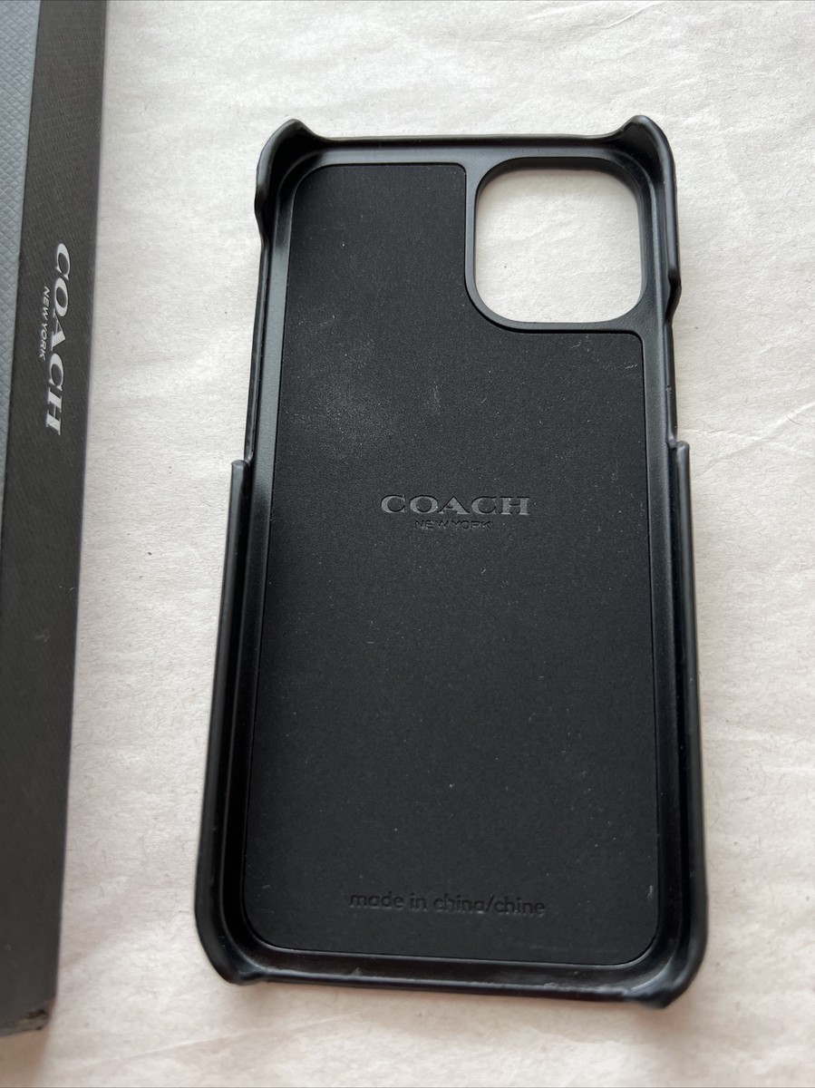 『A024』★正規品★COACH  iPhone12miniケ–ス/Black Amazon.com: Coach Leather Slim Case for iPhone 12 mini Black