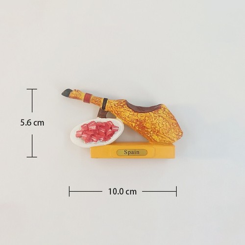 Jamón Ibérico Español Coleccionable Recuerdo Turístico Resina 3D Nevera Imán Artesanal - Imagen 4 de 5