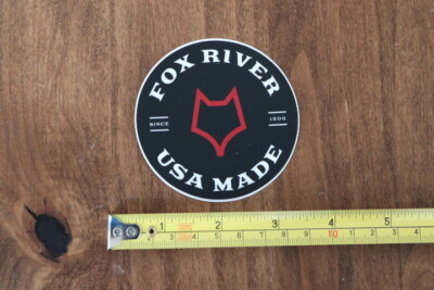 FOX RIVER Ski Hike Socks STICKER Decal NEW Black Circle