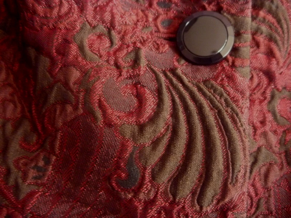 Jones New York женщин 16 бордовый черный 3D текстурированный блейзер шаль искусство носить винтажный - Изображение 4 из 4