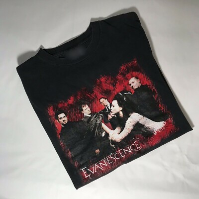 Vintage Evanescence Music Tour Short Sleeve Black S-4XL Unisex Shirt
