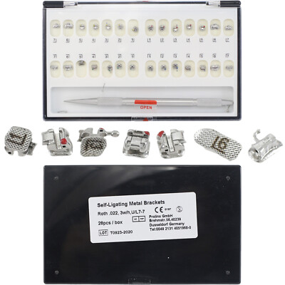 Dental Orthodontic Self-Ligating Brackets Damon Q Roth 022 3 Hook Braces & Tubes