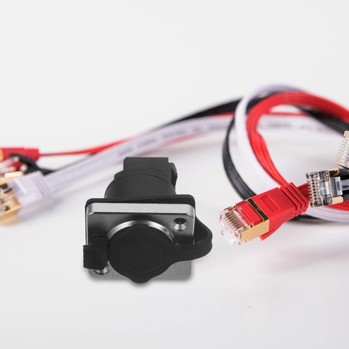 RJ45 Bulkhead Connector RJ45 Front Panel Adapter 90 Degree Ethernet Panel Mount - 第 12/12 張圖片