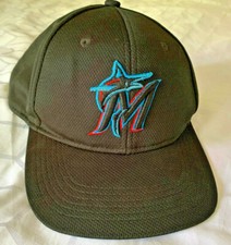 MIAMI MARLINS BLACK BASEBALL HAT ADJUSTABLE TEAM MLB OC SPORTS YOUTH FLORIDA