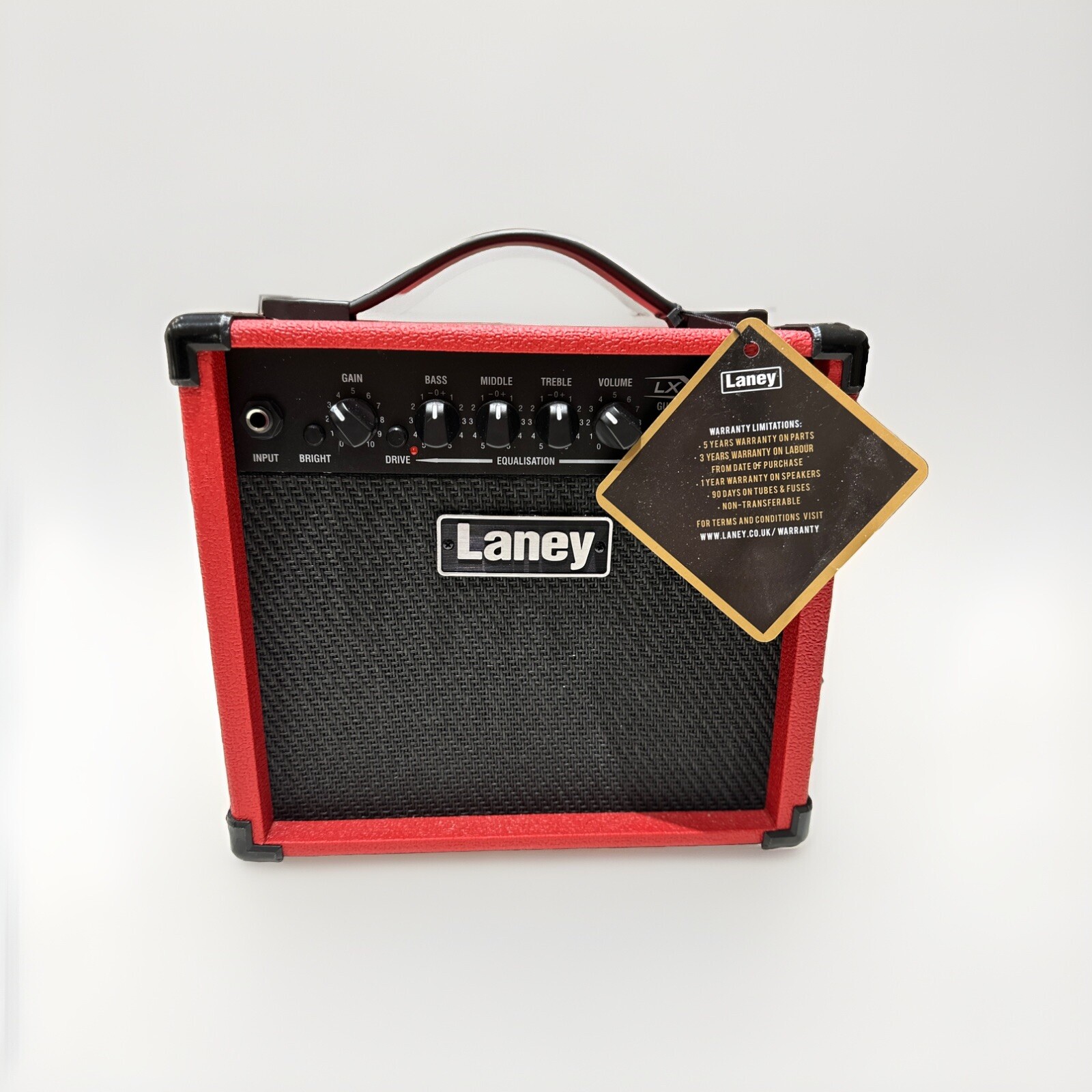 Laney LX15 Combo Bass Guitar Amplifier In Red 15 Watts New Never Used