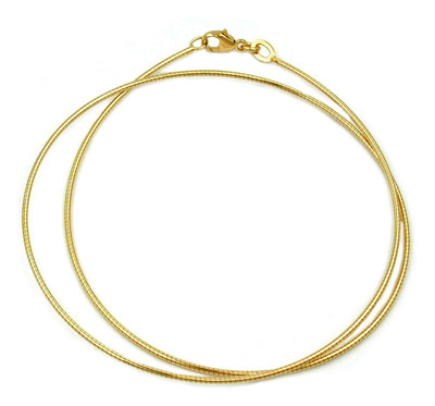 AMD GOLD DOUBLE *** Omega-Collier Halsreif vergoldet wahlweise in 42 oder 45 cm
