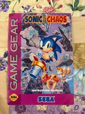 Sonic Chaos Instruction Booklet ONLY! ( SEGA Game Gear ) Authentic Manual