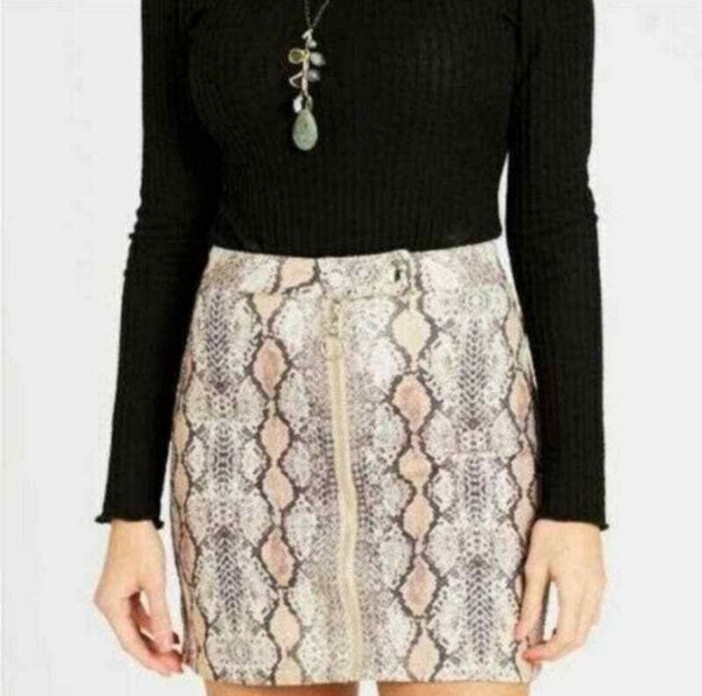 Altard State Snakeskin Python Print Zip Front Min… - image 2